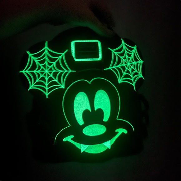 Loungefly Disney Spider Mickey Glow-In-The-Dark Mini Backpack. main image 11
